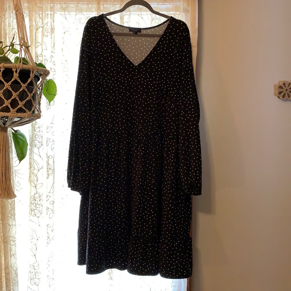 ASOS black and white polka dot dress